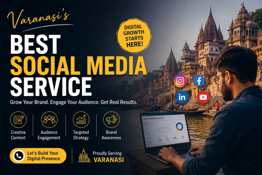 Best Social Media Service in Varanasi by Bizzdose helping businesses grow with social media marketing, content creation, Instagram, Facebook, and digital branding.